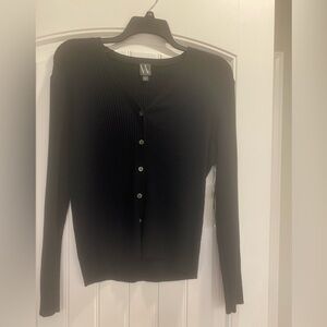 Women’s black button up sweater Worthington brand new with tags